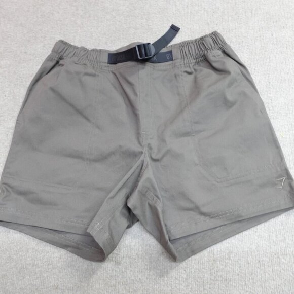 Gymshark Shorts Medium Gray Belted Rest Day Woven NEW - Picture 1 of 9